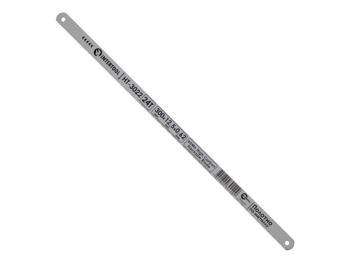 Полотно ножівкове по металу 300 x 12.5 x 0.62, 24T, 65Mn High Carbon INTERTOOL HT-3022 
