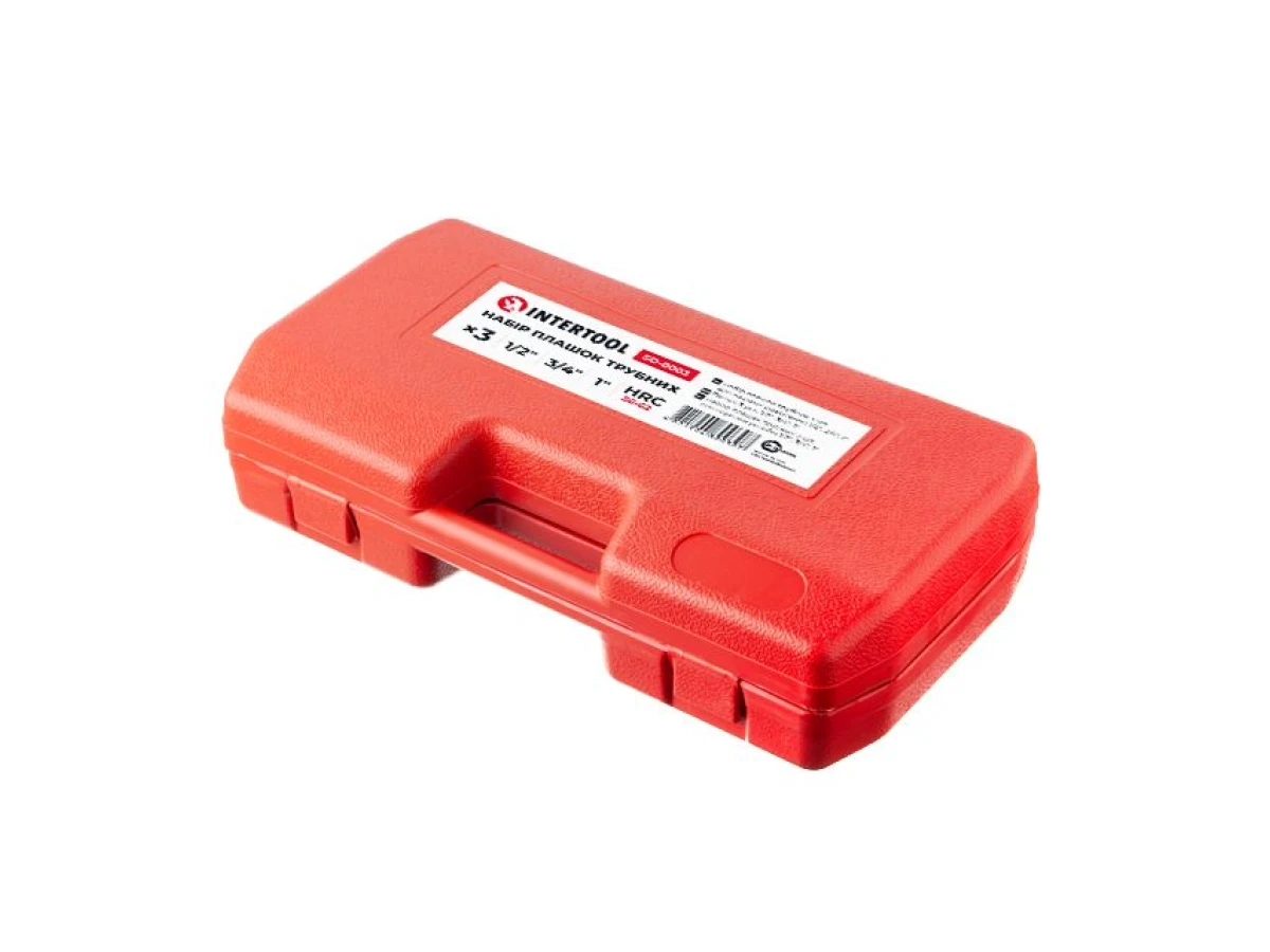 Набор плашек 3 шт для нарезки резьбы 1/2"; 3/4"; 1" INTERTOOL SD-8003 