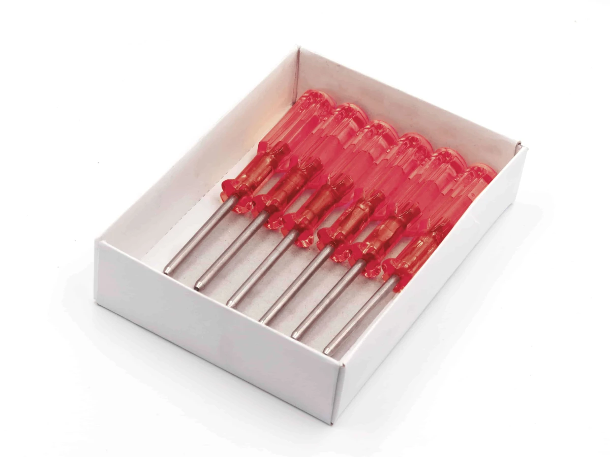 Отвертка шестигранник - 1,5 мм (красная ) с направляющей 