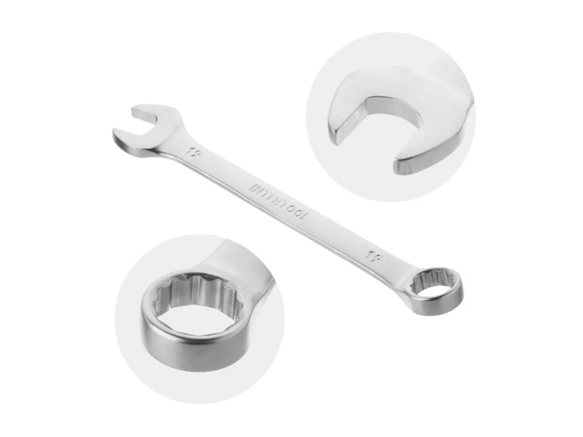 Набір ключів комбінованих 11 од., 7-19 мм, Cr-V INTERTOOL HT-1250 