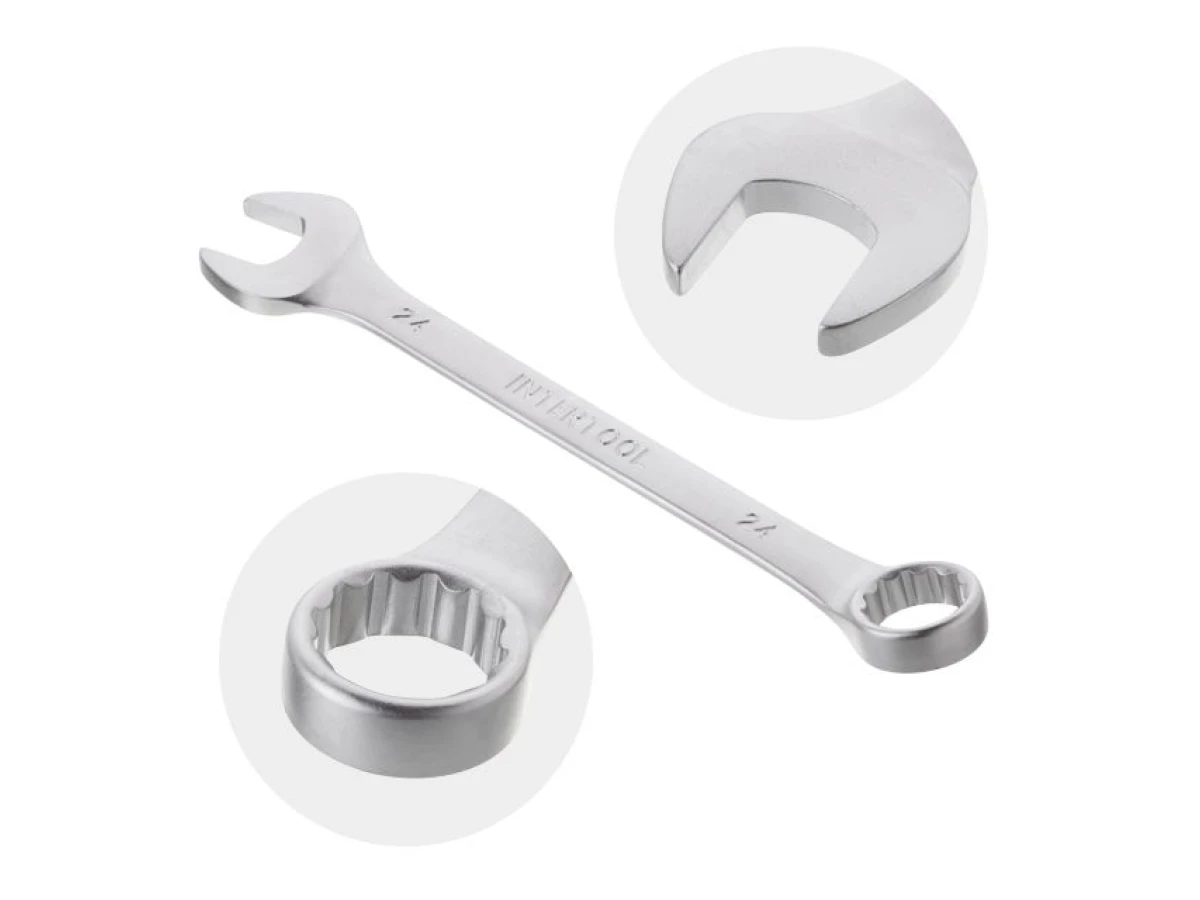 Набір ключів комбінованих 14 од., 6-24 мм, Cr-V INTERTOOL HT-1252 