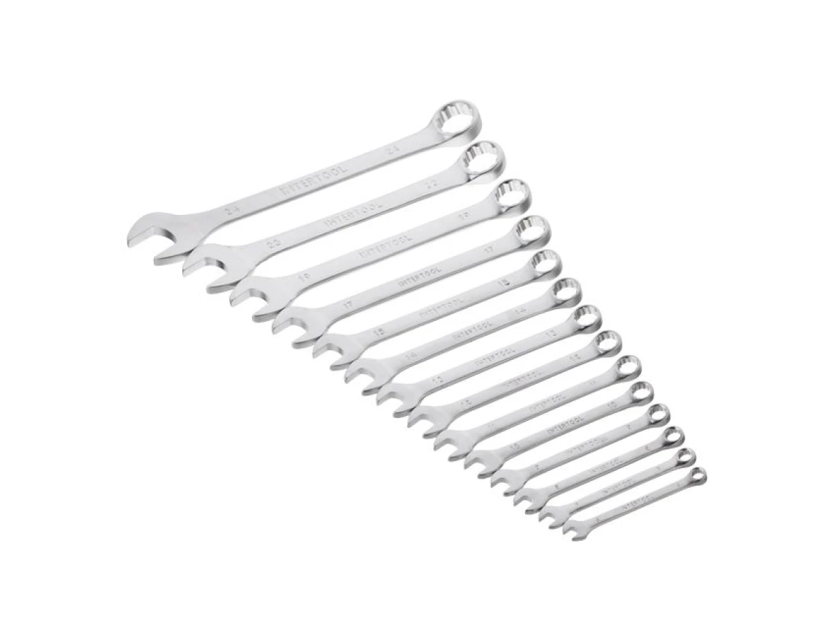 Набір ключів комбінованих 14 од., 6-24 мм, Cr-V INTERTOOL HT-1252 