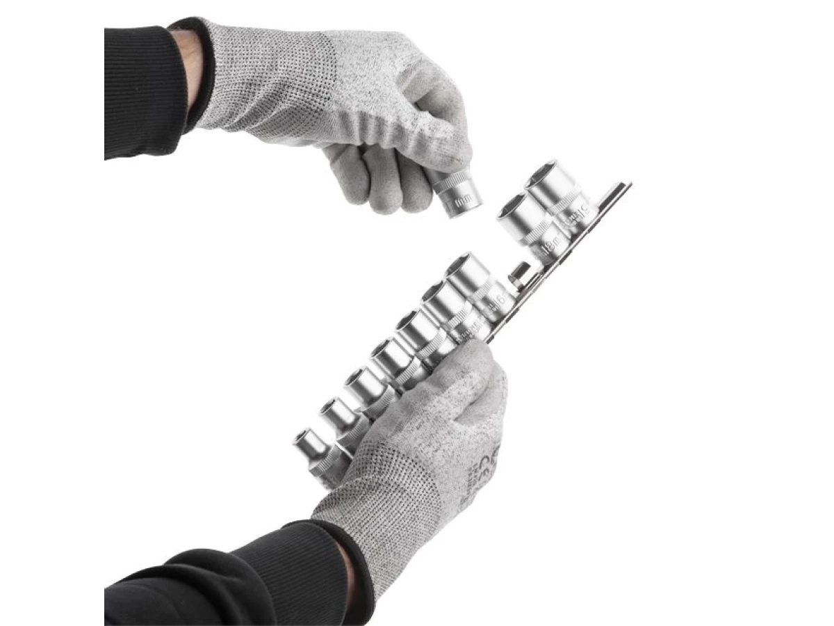 Набір головок: 8, 10, 12, 13, 14, 15, 16, 17, 18, 19 мм - 1/2", 10 од. Cr-V INTERTOOL ET-6012 