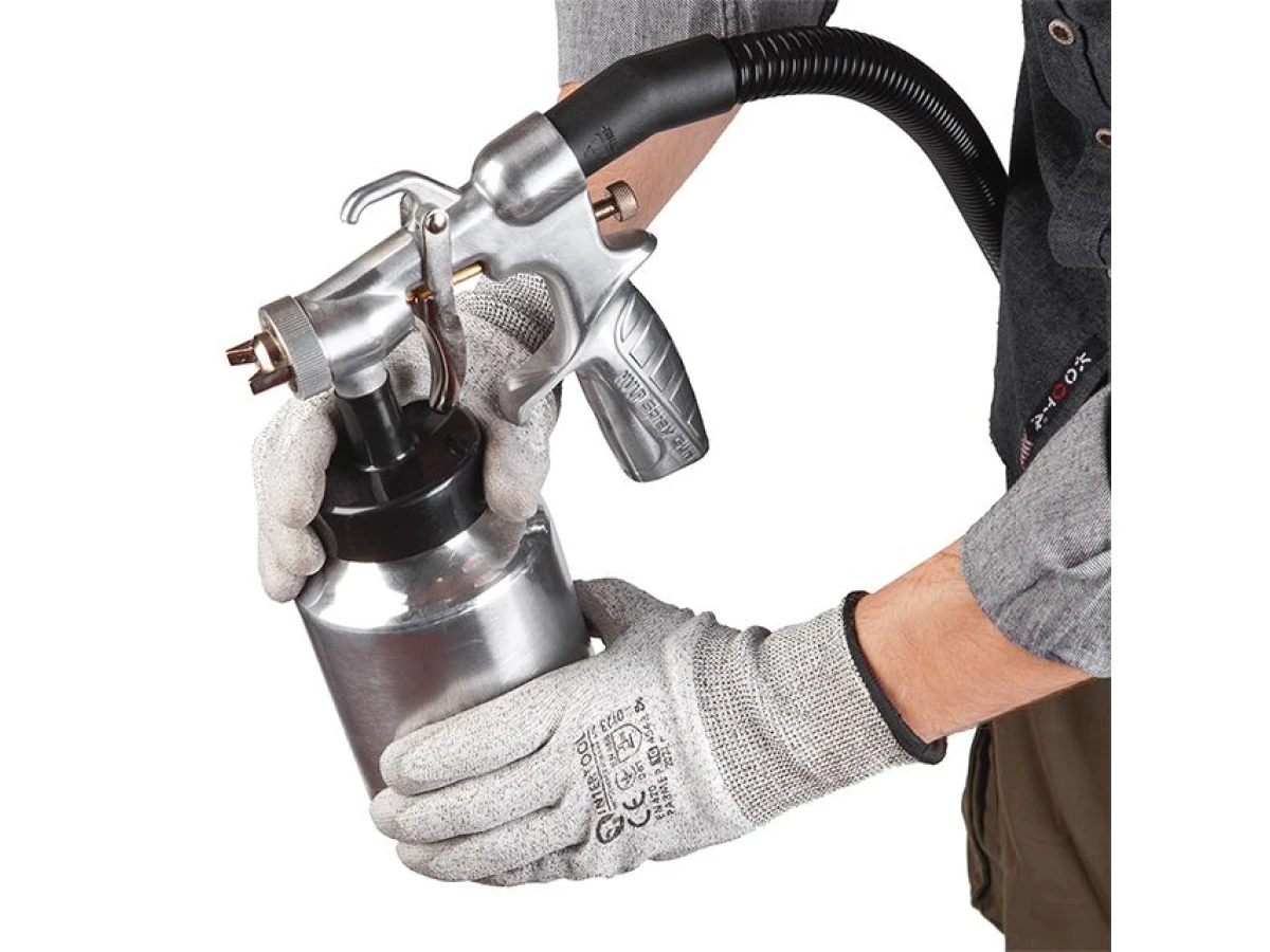 Фарбопульт електричний HVLP 600 Вт, форсунка 1.8 мм, бачок 1 л, 0.14-0.70 Бар, 450-550 мл/хв. INTERTOOL DT-5060 