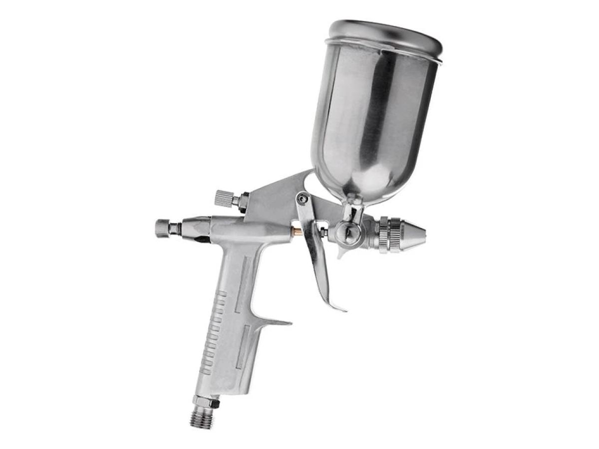 Фарбопульт пневматичний HP MINI, форсунка 0.5 мм, верхній металевий бачок 200 мл, 5 бар INTERTOOL PT-0303 