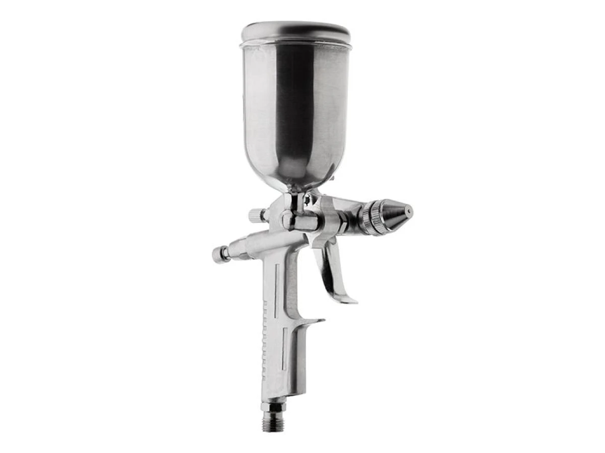 Фарбопульт пневматичний HP MINI, форсунка 0.5 мм, верхній металевий бачок 200 мл, 5 бар INTERTOOL PT-0303 