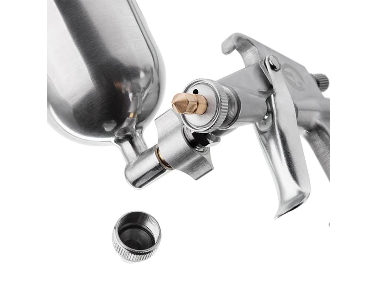 Фарбопульт пневматичний HP MINI, форсунка 0.5 мм, верхній металевий бачок 200 мл, 5 бар INTERTOOL PT-0303 