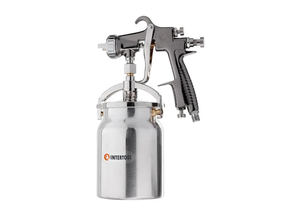 Фарбопульт пневматичний HP, форсунка 1.8 мм, нижній металевий бачок 1000 мл, 5 бар INTERTOOL PT-0140 