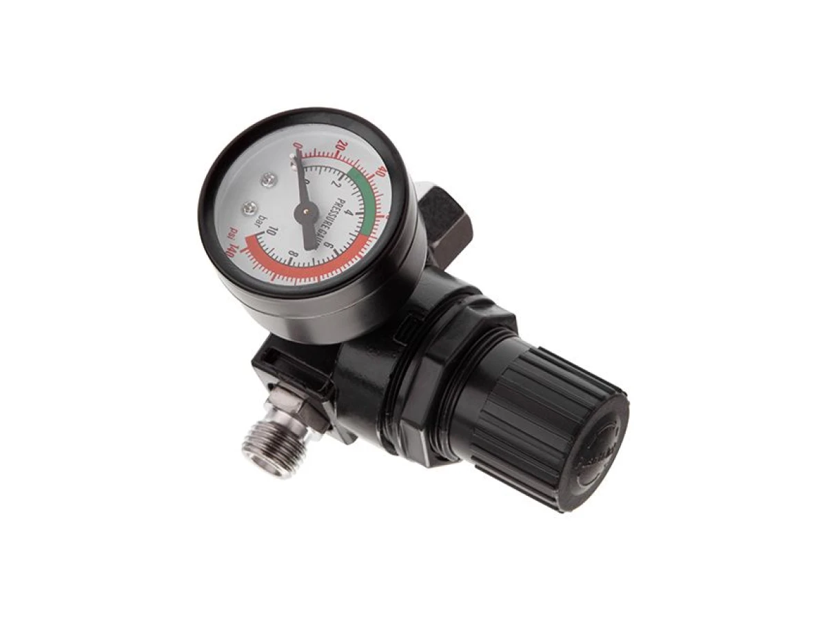 Фарбопульт пневматичний LVLP , форсунка 1.3мм, з редуктором, пластиковий бачок 600мл., 2бар INTERTOOL PT-0130 