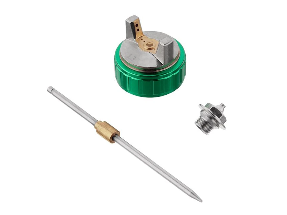 Комплект форсунки 1.3мм для фарбопульта LVLP PT-0131, 0132, 0133, 0134, 0135, 0136, 0143, 0144, 0148 (дюза, повітряна головка, голка) INTERTOOL PT-2013 