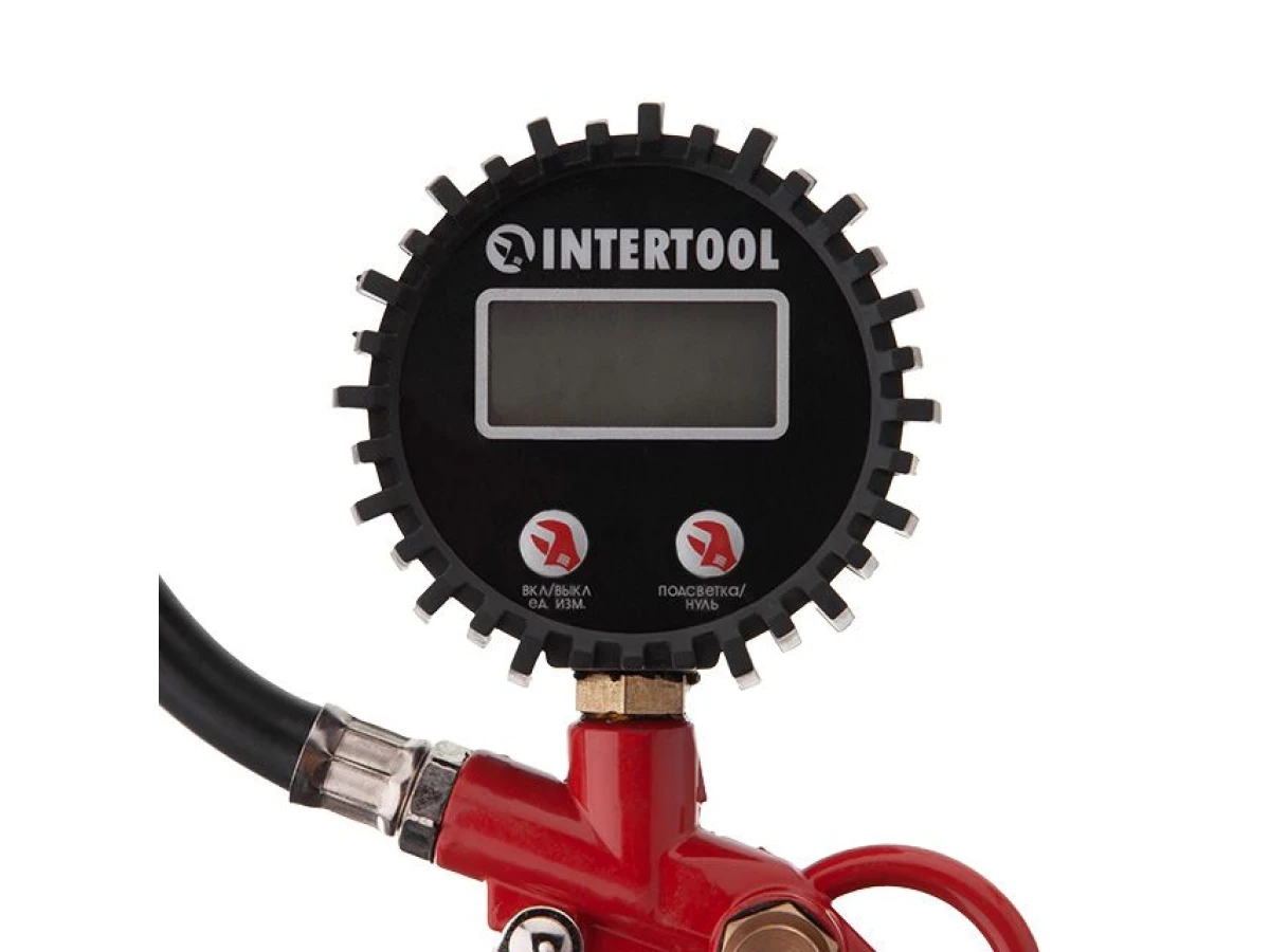 Пістолет для накачування шин з цифровим манометром 63 мм INTERTOOL PT-0508 