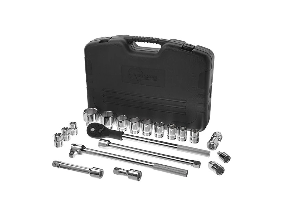 Набір інструментів професійний 3/4", 20 од. (гол. 19-50 мм) пластиковий кейс INTERTOOL ET-6023 