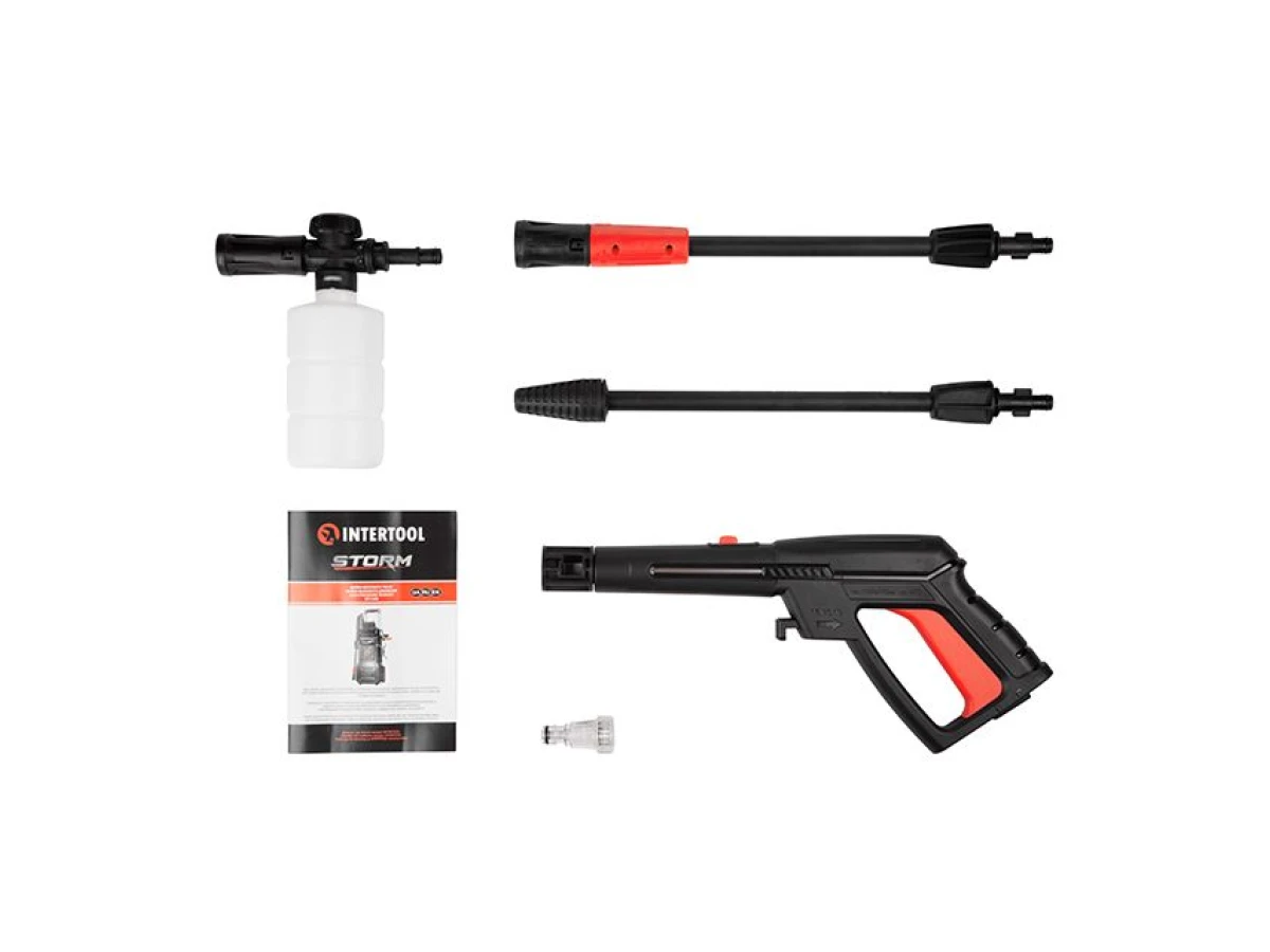 Мойка высокого давления 2200 Вт, 6-7 л/мин, 120-170 бар, шланг 8 м, регулятор давления, STORM INTERTOOL WT-1506 