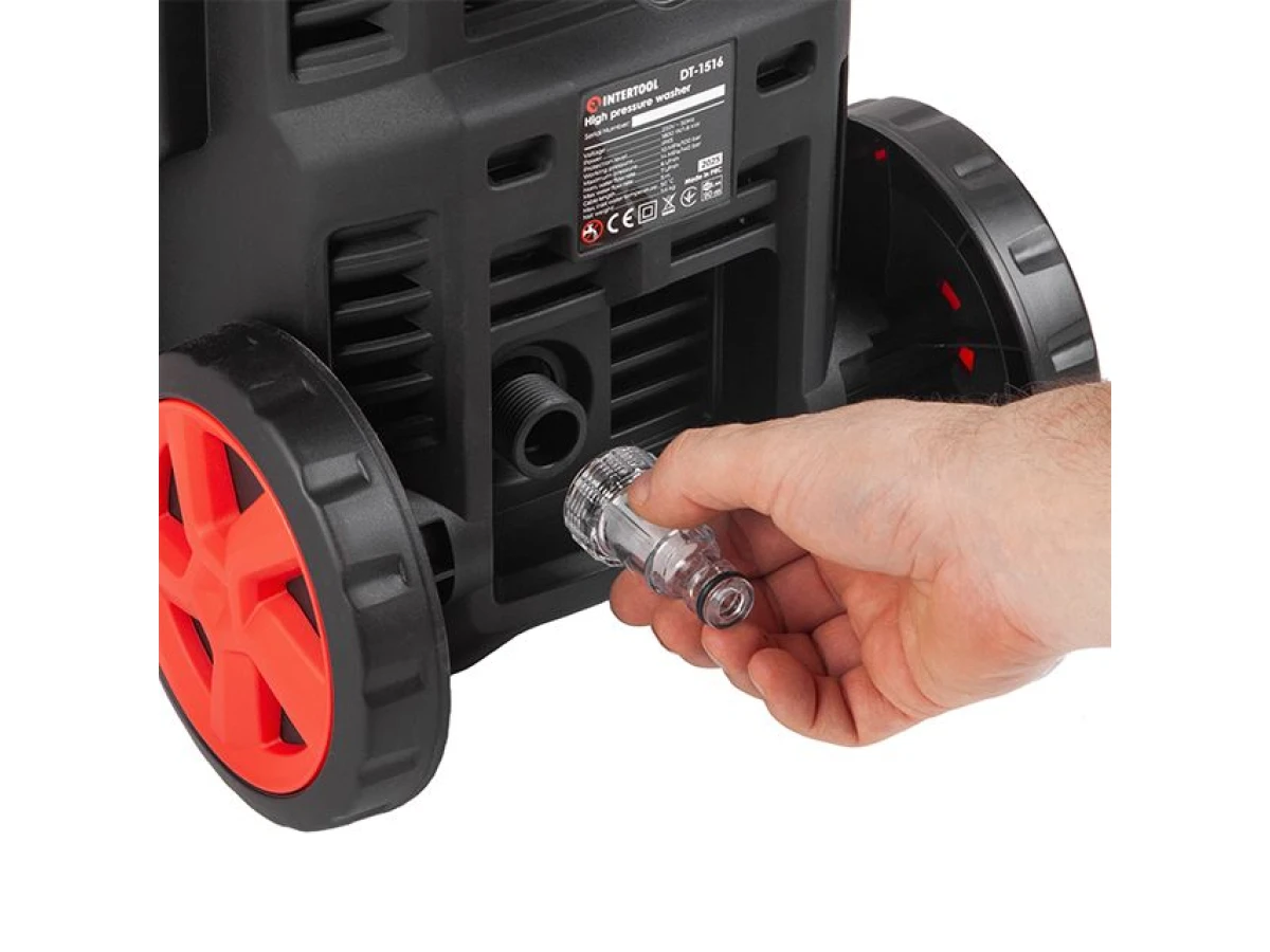 Мойка высокого давления 1800 Вт, 6-7 л/мин, 100-140 бар, шланг 5 м INTERTOOL DT-1516 