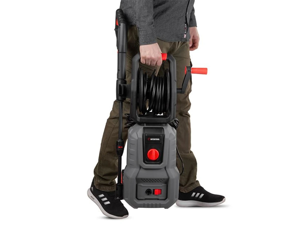 Мойка высокого давления 1800 Вт, 6-7 л/мин, 100-140 бар, шланг 5 м INTERTOOL DT-1516 