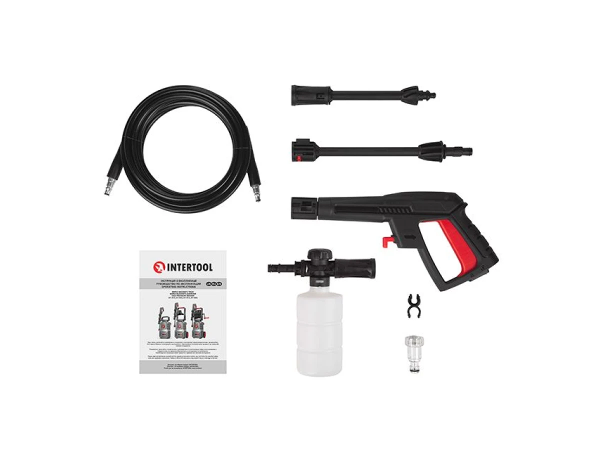Мойка высокого давления 1800 Вт, 6-7 л/мин, 100-140 бар, шланг 5 м INTERTOOL DT-1516 