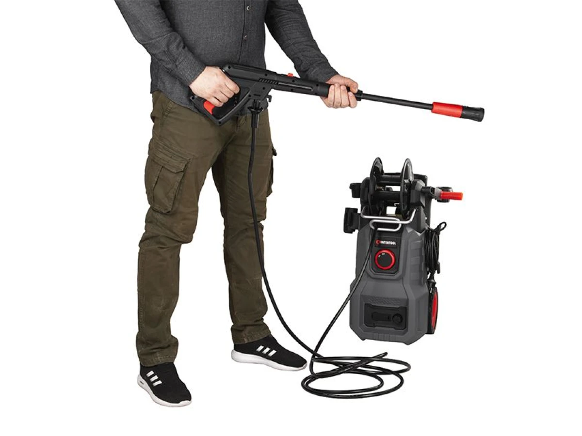 Мойка высокого давления 2000вт, 6-7 л/мин, 110-160бар, шланг 5м INTERTOOL DT-1518 