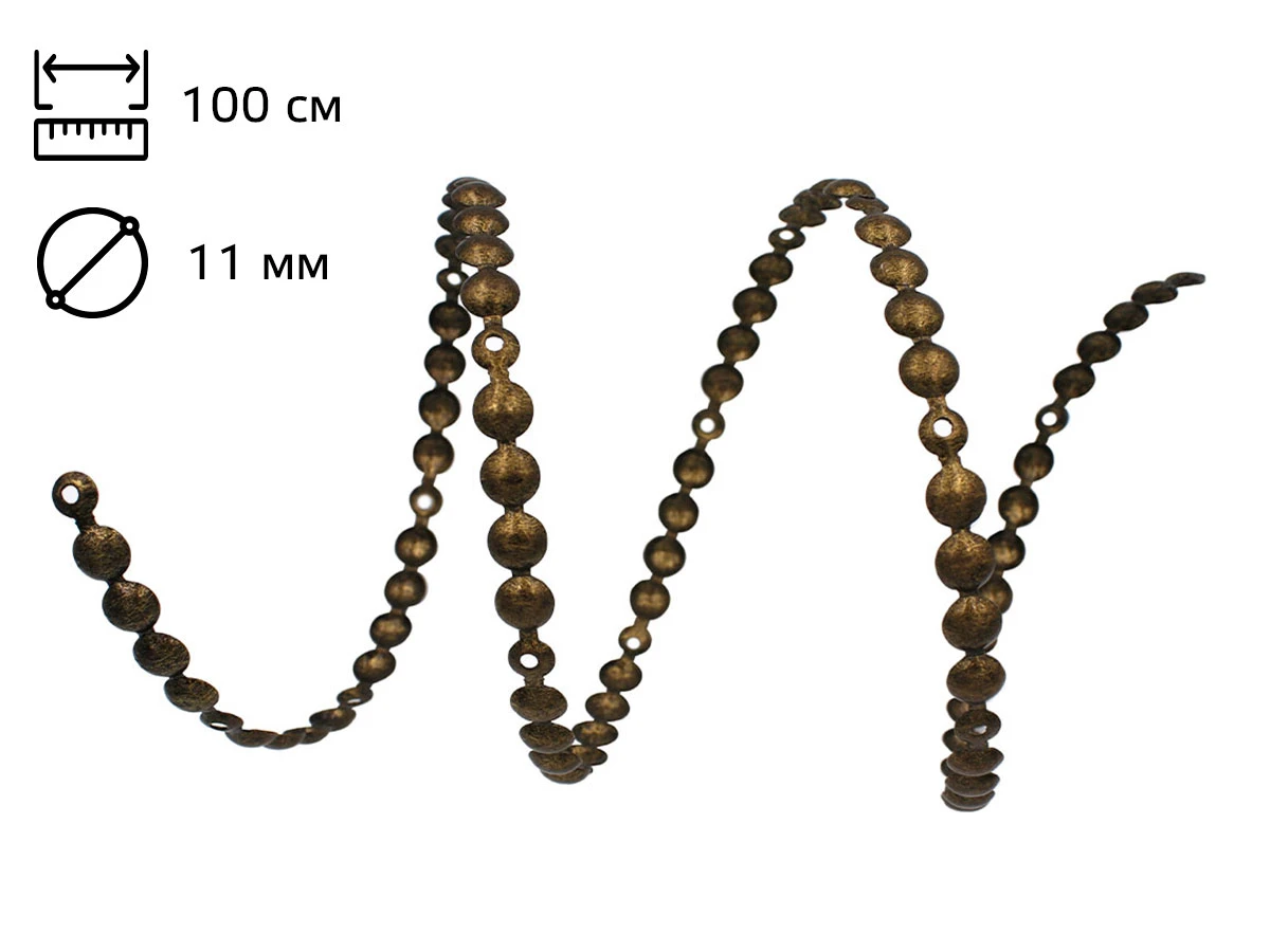Стрічка цвяхова 11 мм GOLD OLD (1 м +19 цвяхів) 
