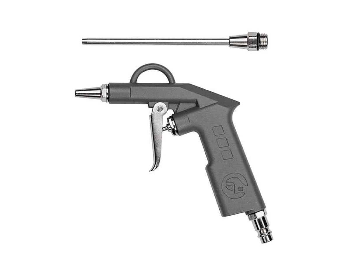 Пістолет для продування короткий з додатковим наконечником 120мм INTERTOOL PT-0804 