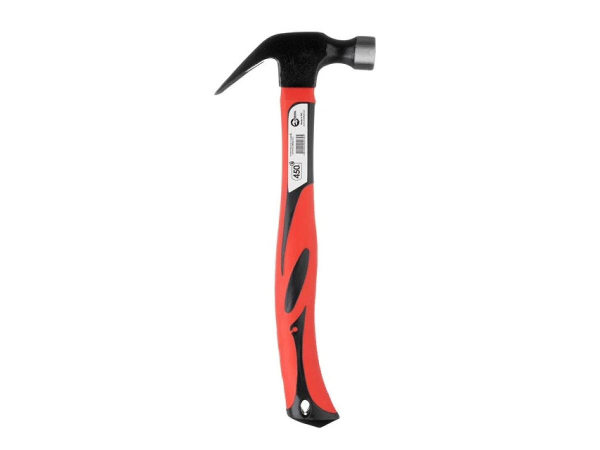 Молоток столярный 450 г, ручка из фибергласса. INTERTOOL HT-0223 