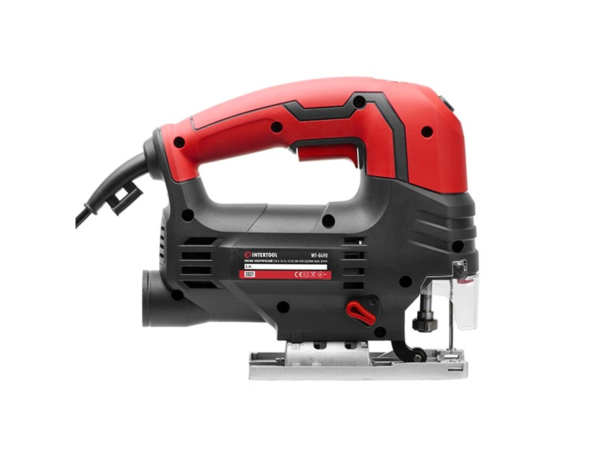 Электролобзик 810 Вт, 800-2900 ход/мин, бесключевой патрон, макс. гл. распила 80 мм, алюминиевая платформа, led-подсветка INTERTOOL WT-0490 