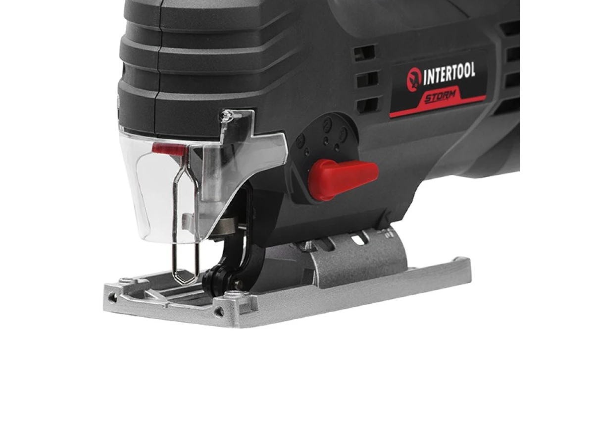 Электролобзик 810 Вт, 800-2900 ход/мин, бесключевой патрон, макс. гл. распила 80 мм, алюминиевая платформа, led-подсветка INTERTOOL WT-0490 