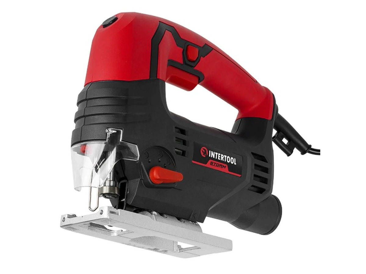 Электролобзик 810 Вт, 800-2900 ход/мин, бесключевой патрон, макс. гл. распила 80 мм, алюминиевая платформа, led-подсветка INTERTOOL WT-0490 