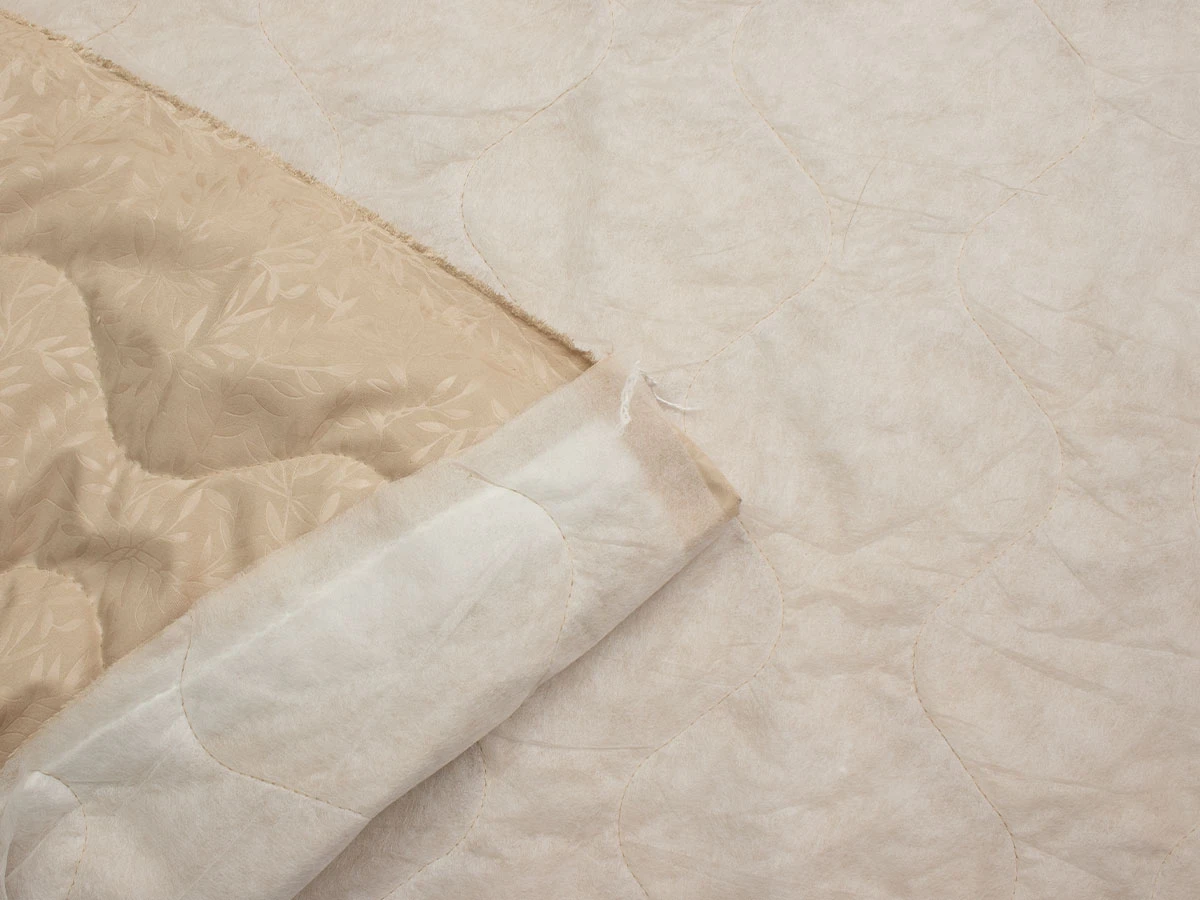 Матрацна тканина (мікрофібра, стьобана, бежева, 60 синтепон) 