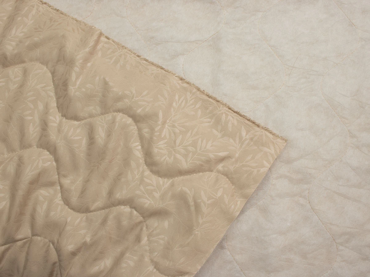 Матрацна тканина (мікрофібра, стьобана, бежева, 60 синтепон) 