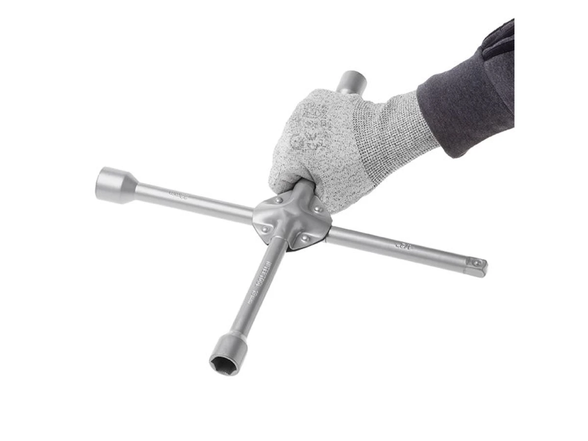 Ключ балонний хрестовий посилений, 14" * 355 мм, D=16 мм, 17, 19, 22 мм. INTERTOOL HT-1602 