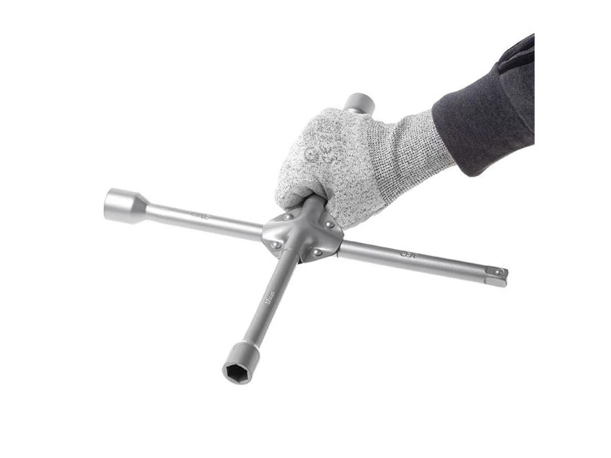 Ключ балонний хрестовий посилений, 14" * 355 м, D=16 мм, 17, 19, 1/2", 21 мм INTERTOOL HT-1604 