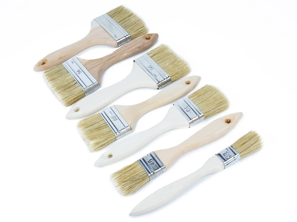 Пензлики флейцеві малярські товсті, натуральний ворс 