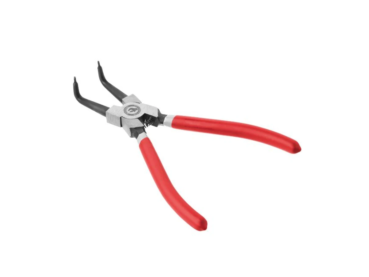 Щипці для зняття стопорных кілець вигнуті на стиск 180мм INTERTOOL HT-7012 