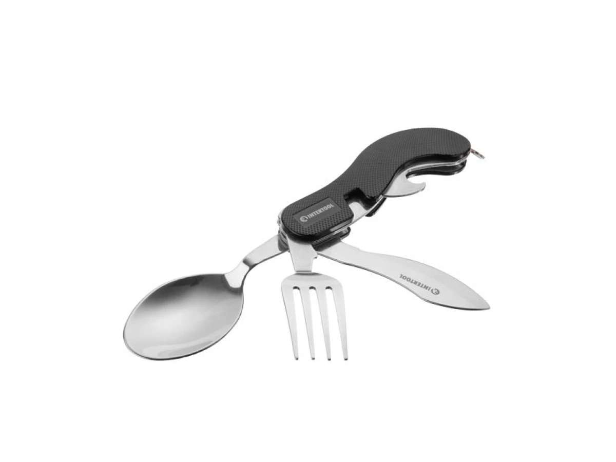 Мультиінструмент туристичний, 5 в 1, Чохол INTERTOOL HT-0543 