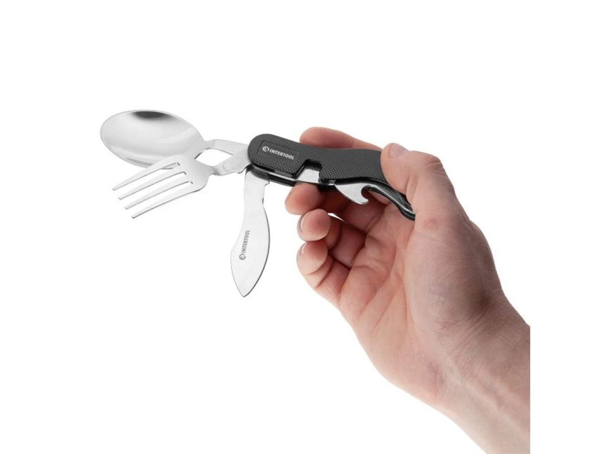 Мультиінструмент туристичний, 5 в 1, Чохол INTERTOOL HT-0543 