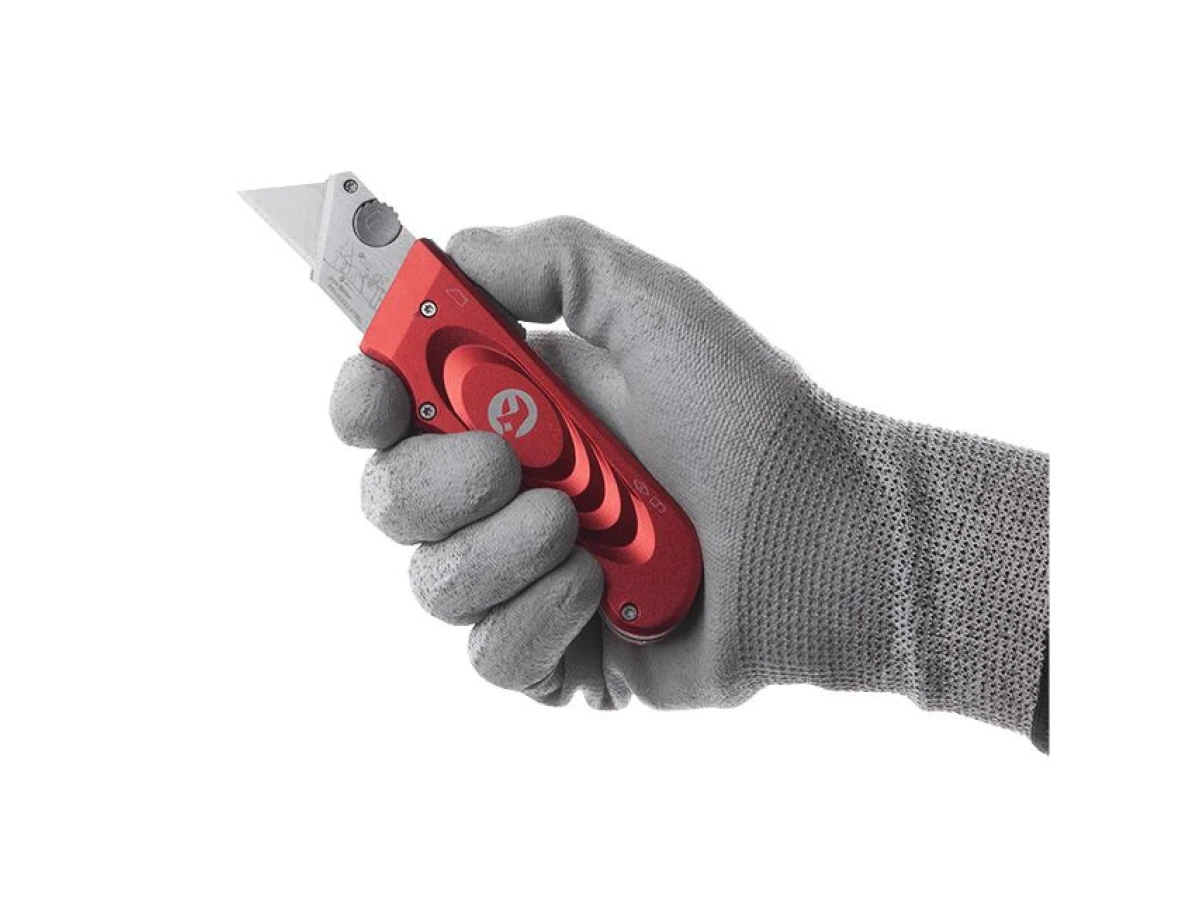 Ніж з висувним трапецієподібним лезом 60*19 мм, металевий корпус INTERTOOL HT-0515 