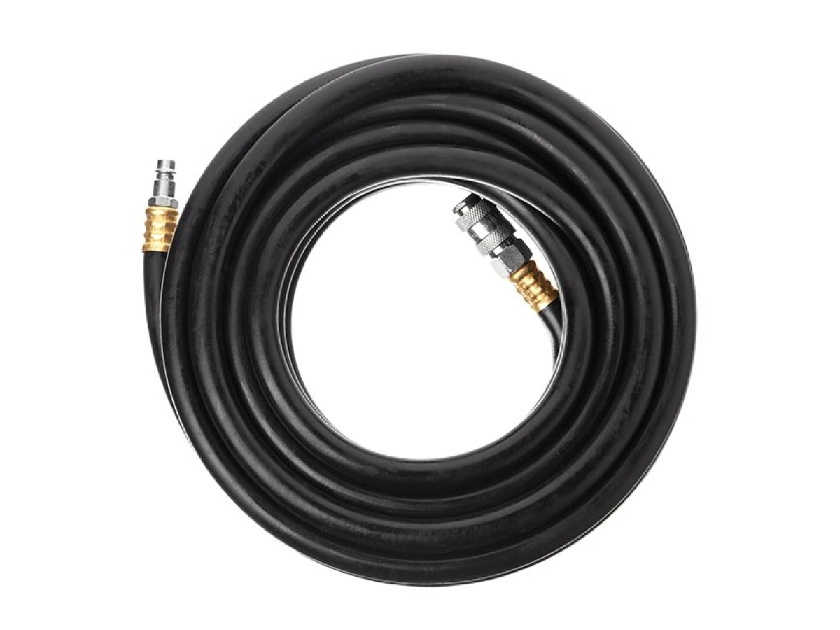 Шланг гумовий повітряний армований до 20 атм 10 x 17 мм 10м зі швидкороз'ємними з'єднаннями INTERTOOL PT-1734 
