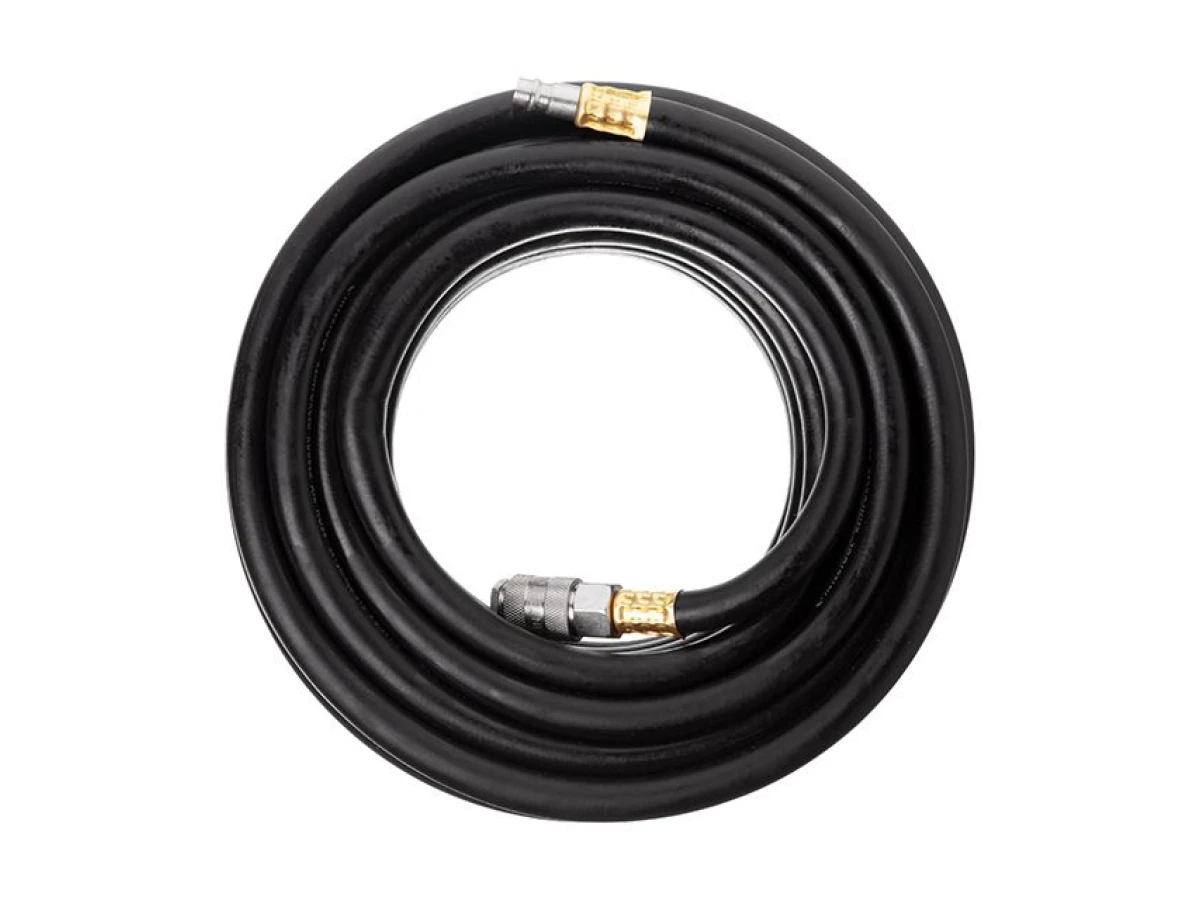 Шланг гумовий повітряний армований до 20 атм 8 x 15 мм 10м зі швидкороз'ємними з'єднаннями INTERTOOL PT-1731 