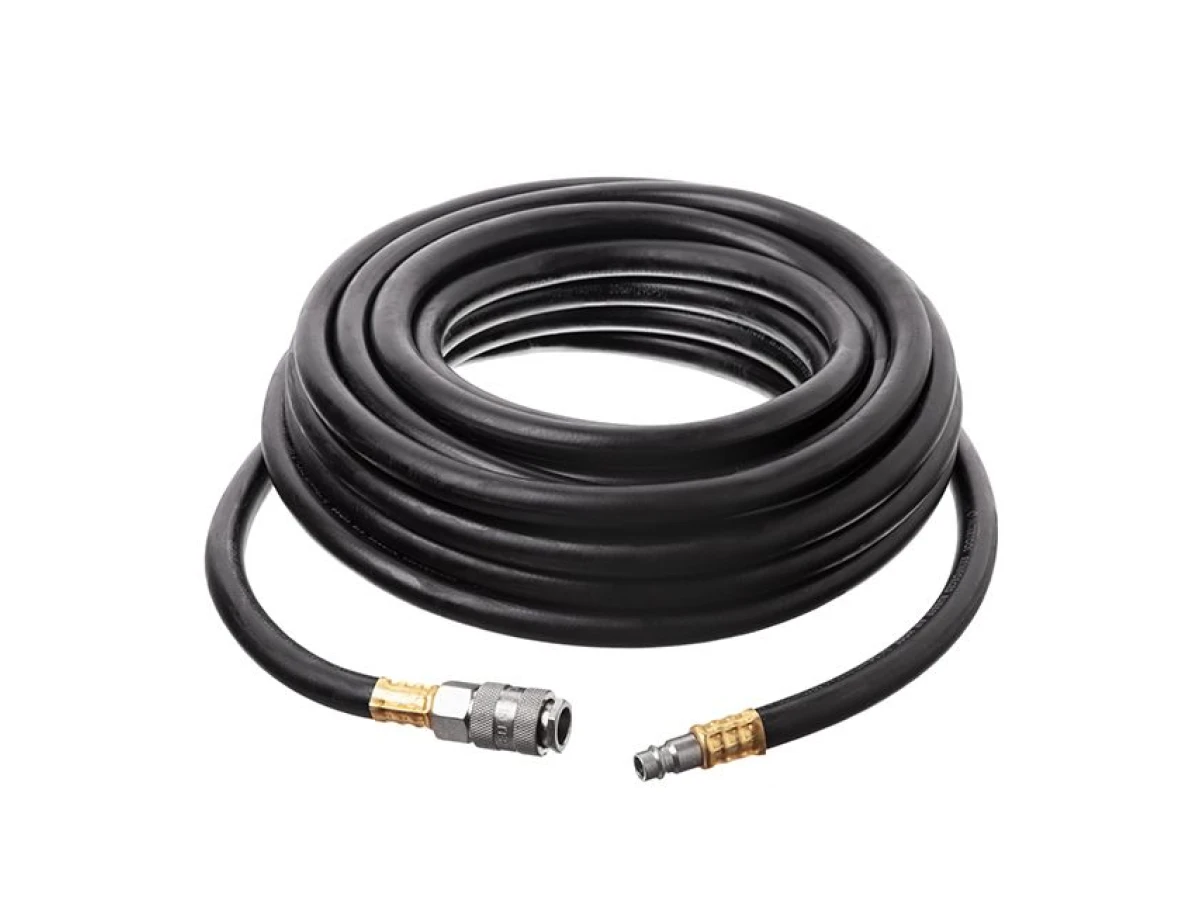 Шланг гумовий повітряний армований до 20 атм 8 x 15 мм 10м зі швидкороз'ємними з'єднаннями INTERTOOL PT-1731 