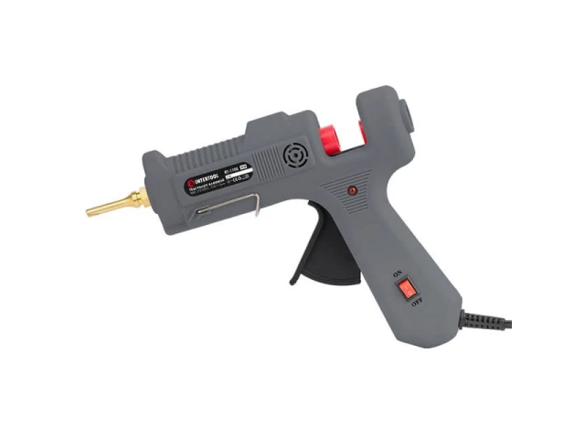 Пістолет клейовий 90 Вт, 230 В, 215-230 °C під стрижні 10.8-11.5 мм, 13-30 г/хв. INTERTOOL RT-1105 