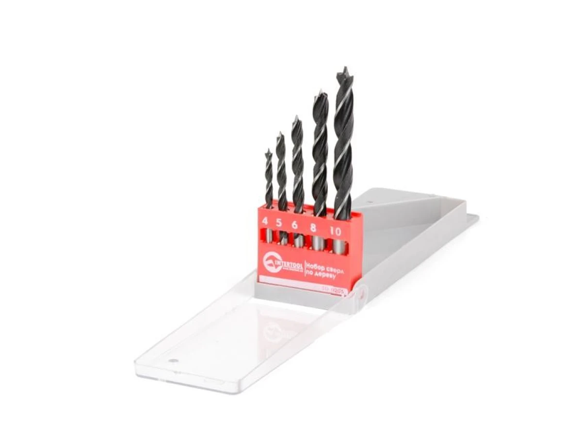 Набір свердел по деревині 5шт INTERTOOL SD-0205 
