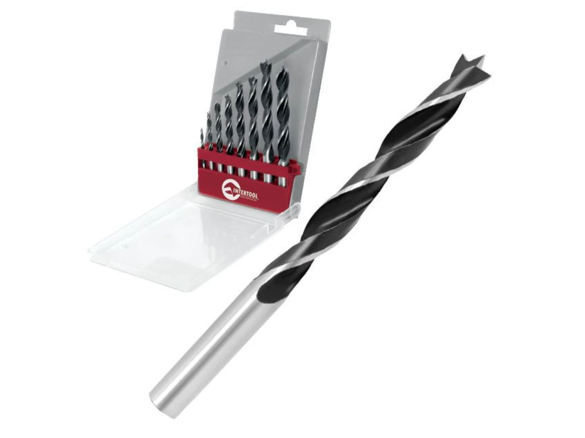 Набір свердел по деревині 8шт INTERTOOL SD-0208 