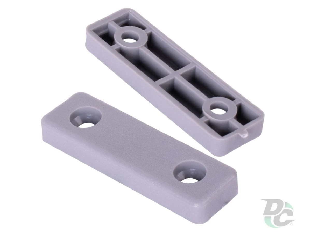 Ніжка 481 під 2 саморізи пластик 5х15х50мм Сірий Темний ДС 