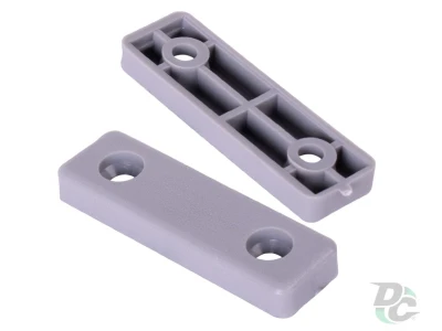 Ніжка 481  під 2 саморізи пластик 5х15х50мм Сірий Темний ДС