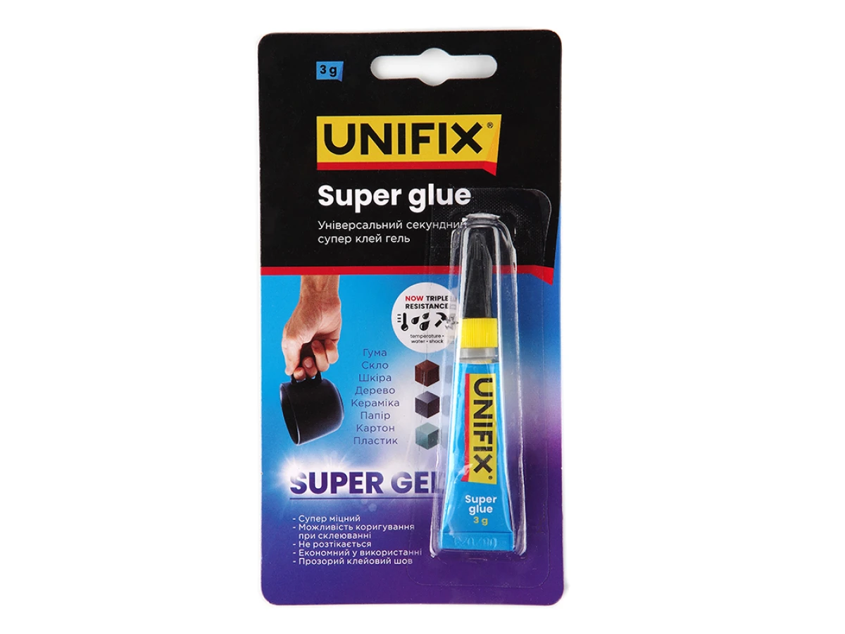 Супер клей гель, 3 г UNIFIX 