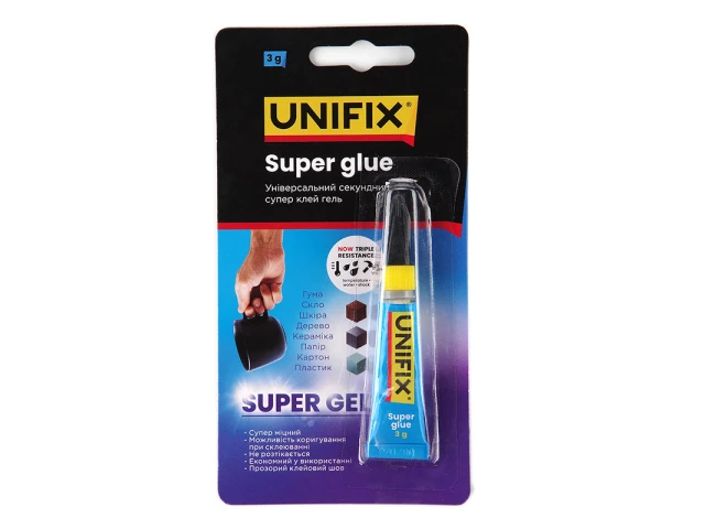 Супер клей гель, 3 г UNIFIX 