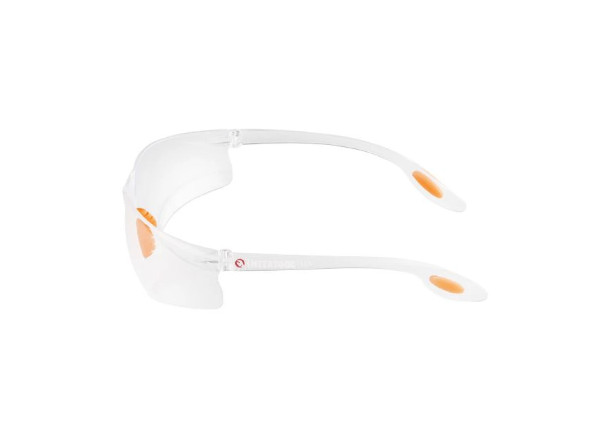Очки защитные прозрачные, материал линз поликарбонат, материал заушников поликарбонат, защита от удара INTERTOOL SP-0085 