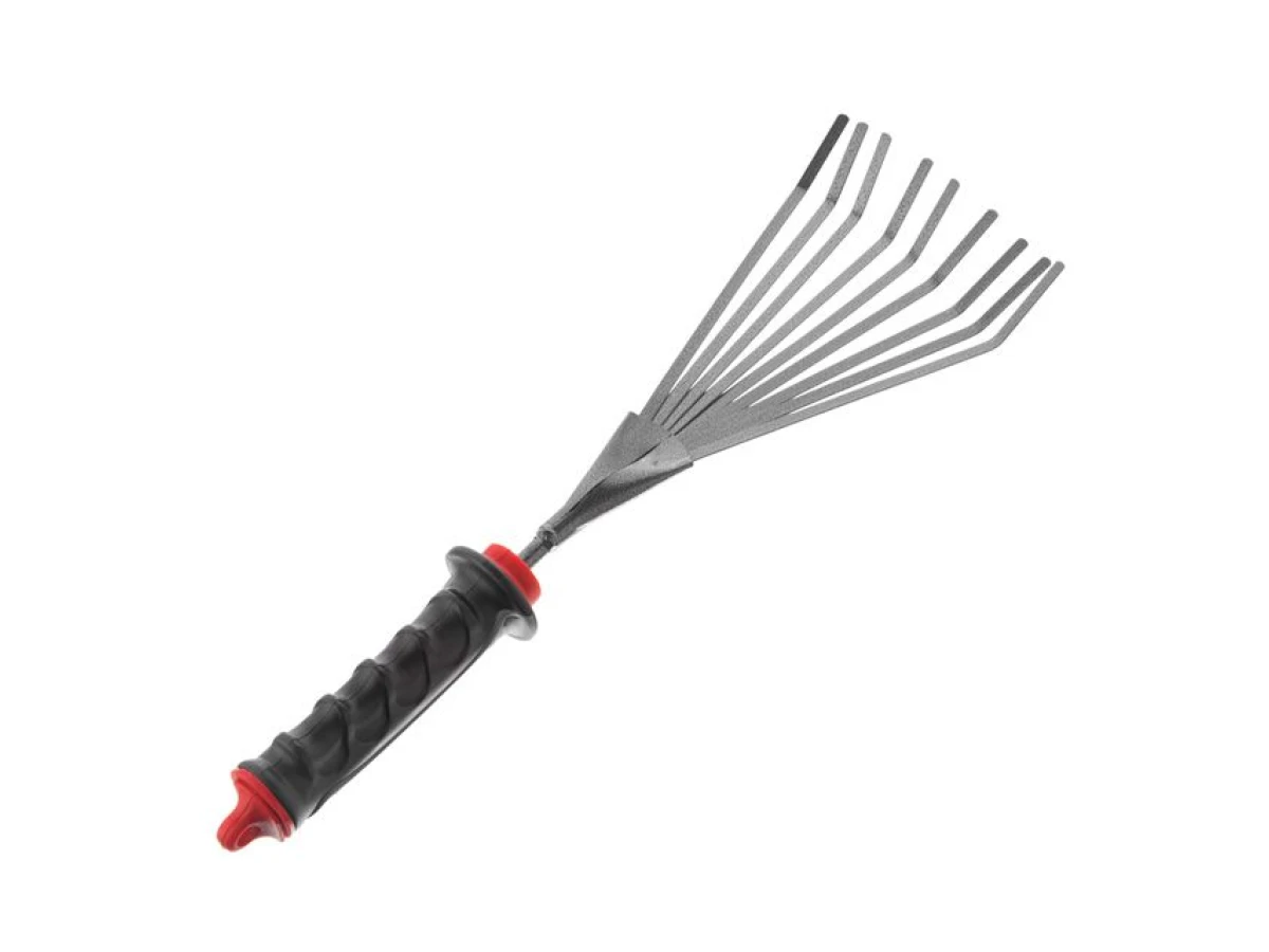 Граблі віялові садові 230 мм x 100 мм з комбінованою рукояткою INTERTOOL FT-0023 