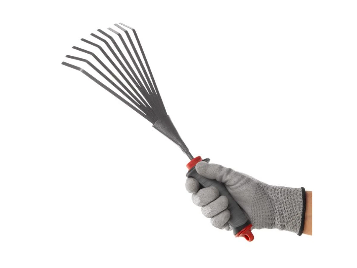 Граблі віялові садові 230 мм x 100 мм з комбінованою рукояткою INTERTOOL FT-0023 