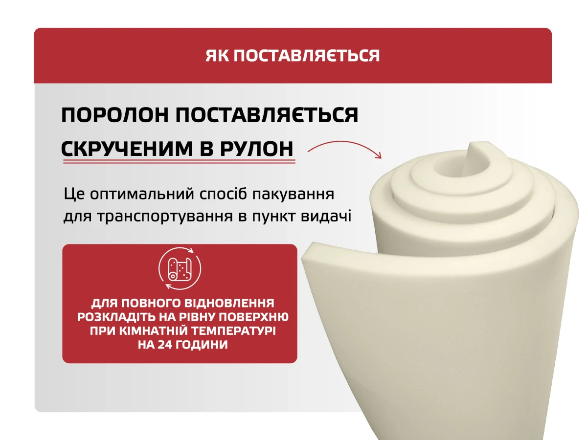 Поролон листовий EL 25-40 (2м) 
